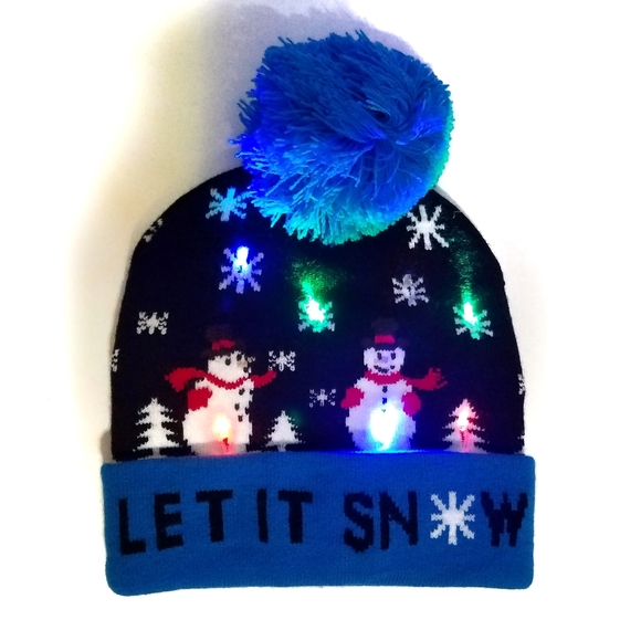 Accessories - Light up holiday snowman beanie